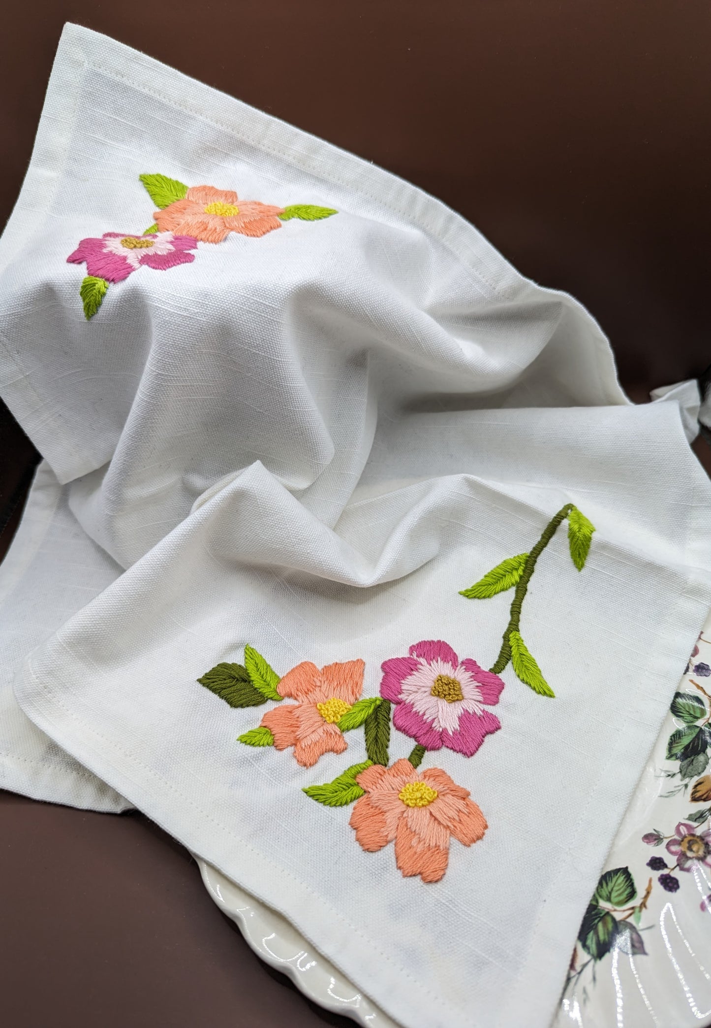 Dinner Napkins - Pansies