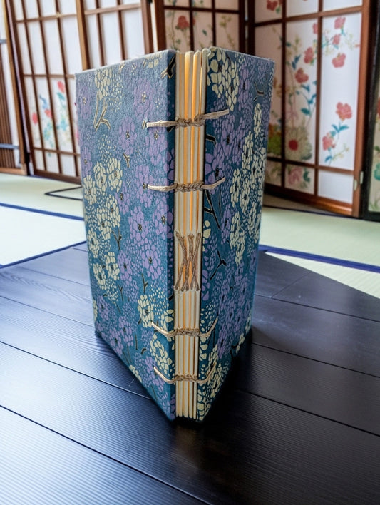 Cream and Lavender Blossoms - Mini Sketchbook - French Stitch