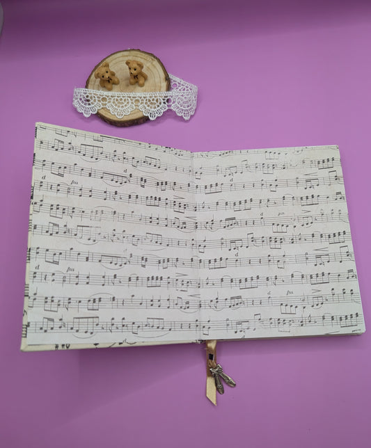 Notes of Melody - Handmade Hardcover Journal