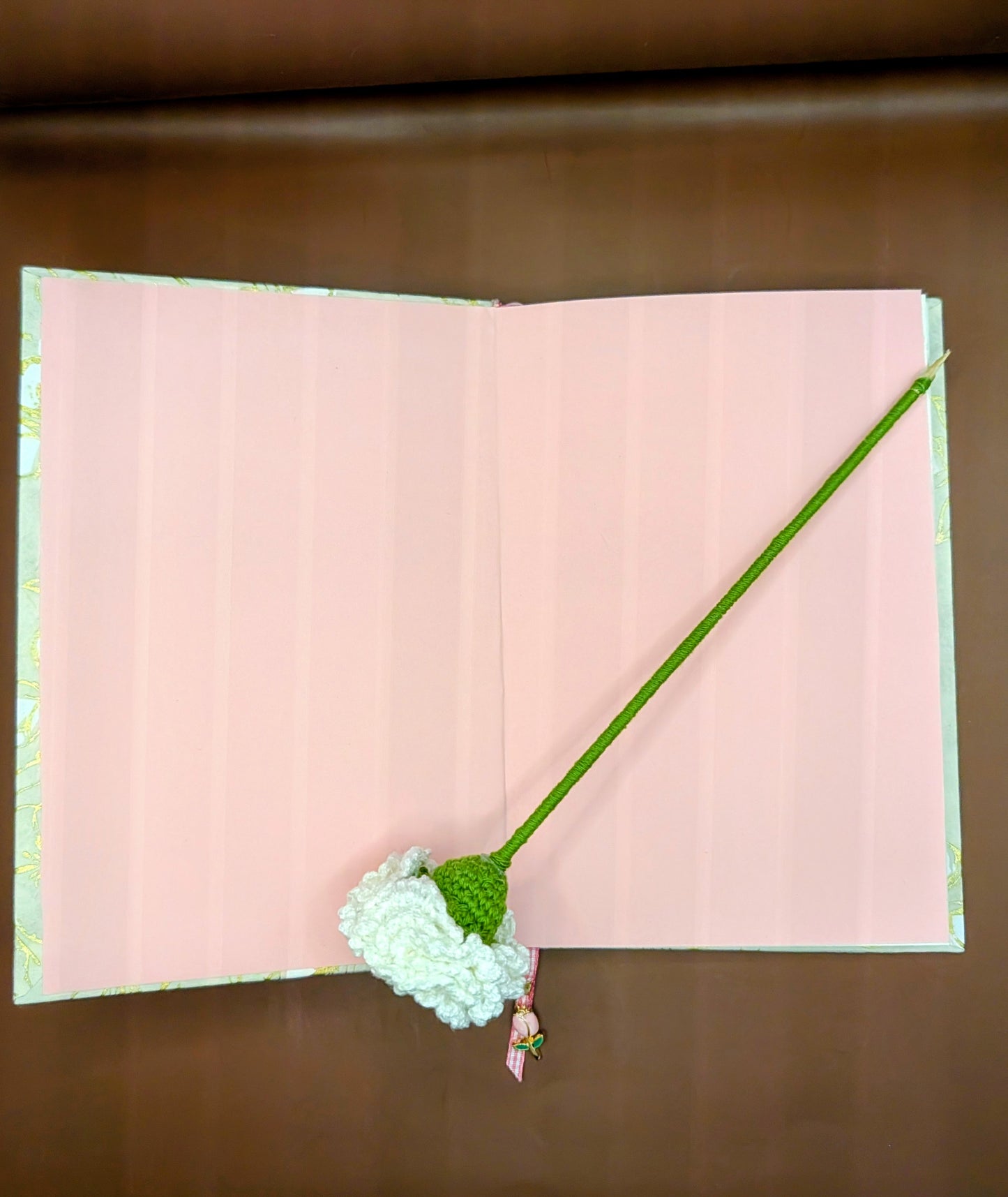 Gold and White Sketch Floral - Handmade Hardcover Journal