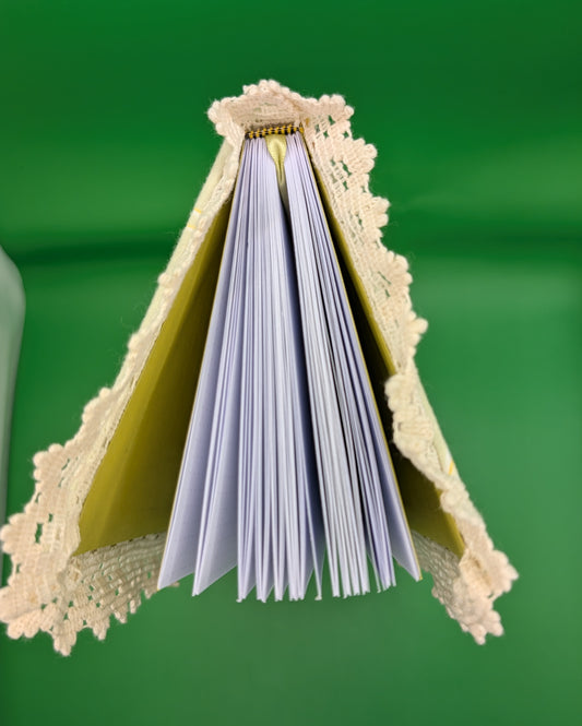 Bees and Daisies on Sage Background - Fabric Journal