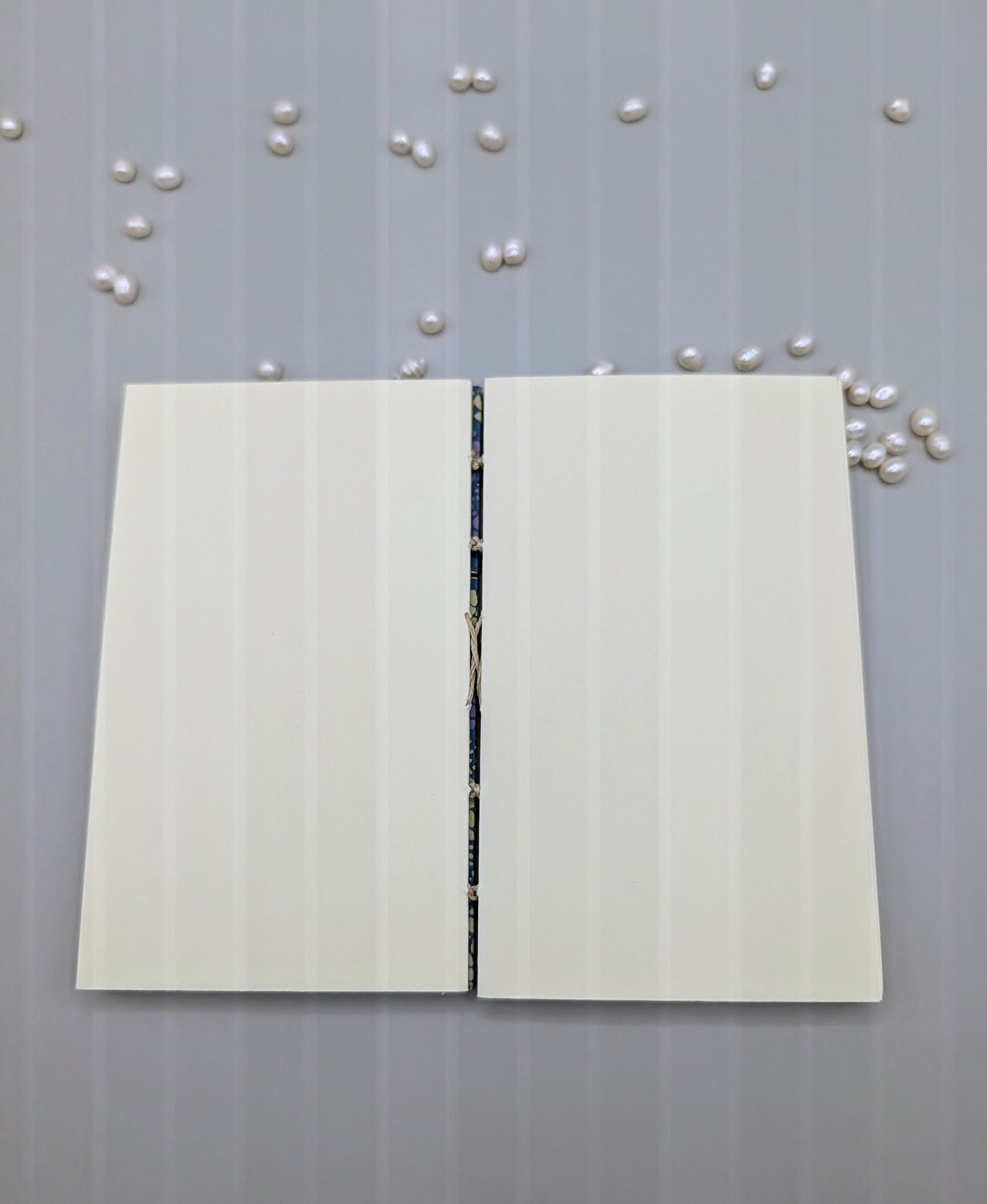 Cream and Lavender Blossoms - Mini Sketchbook - French Stitch