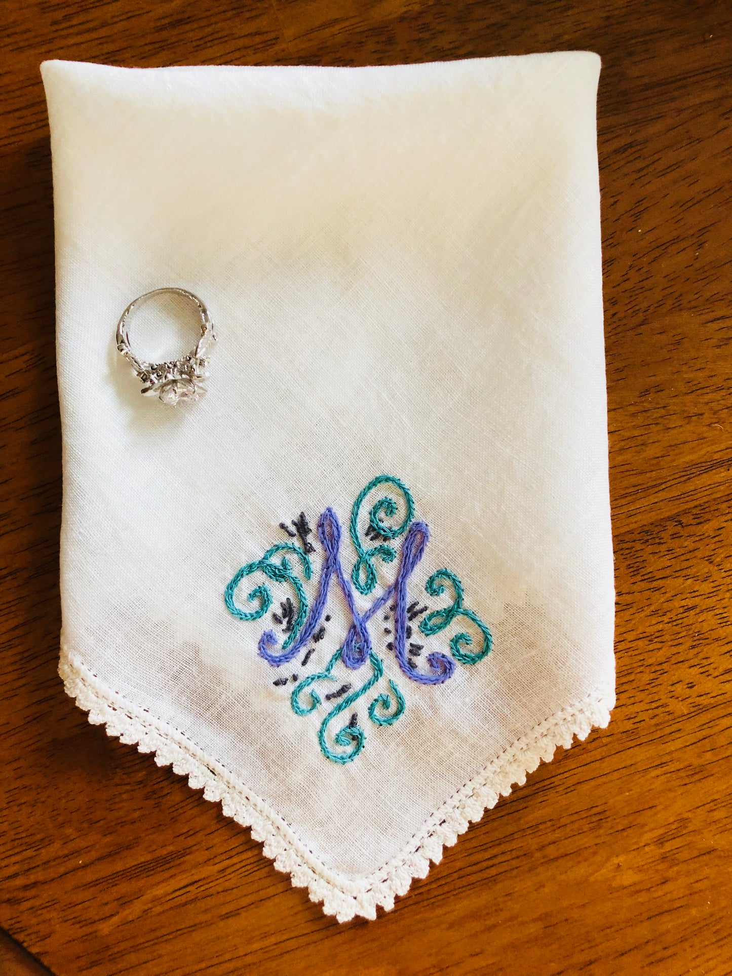Wedding Personalized Monogram Handkerchief