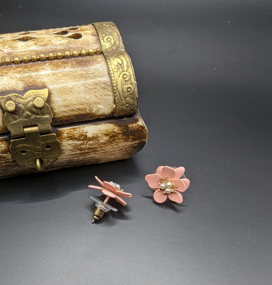 Mini Pansies Flower Earrings