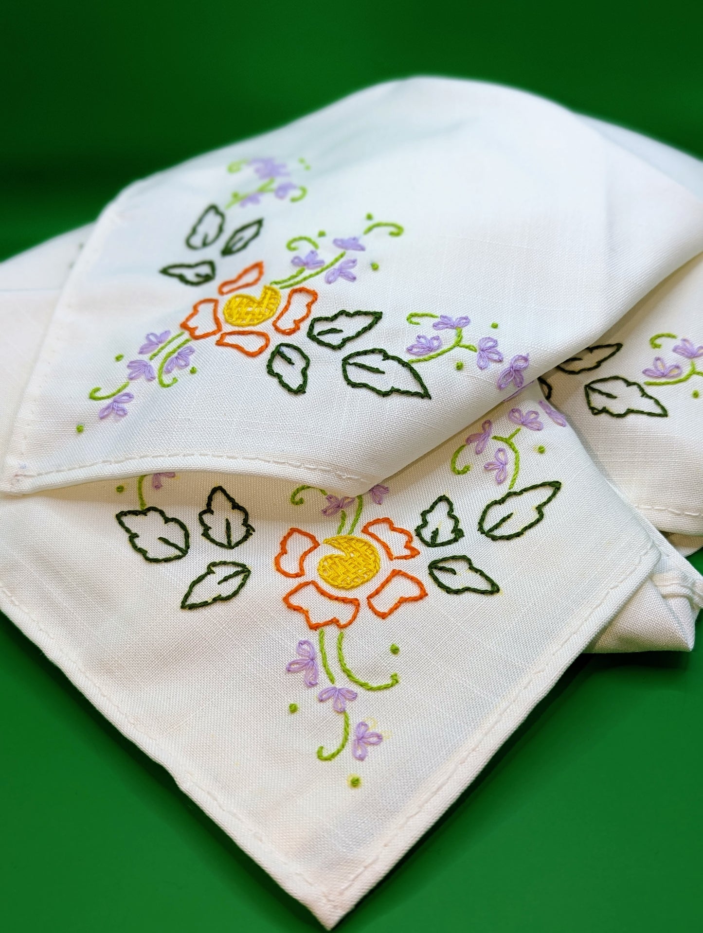 Dinner Napkins - Flowers Garden Pattern