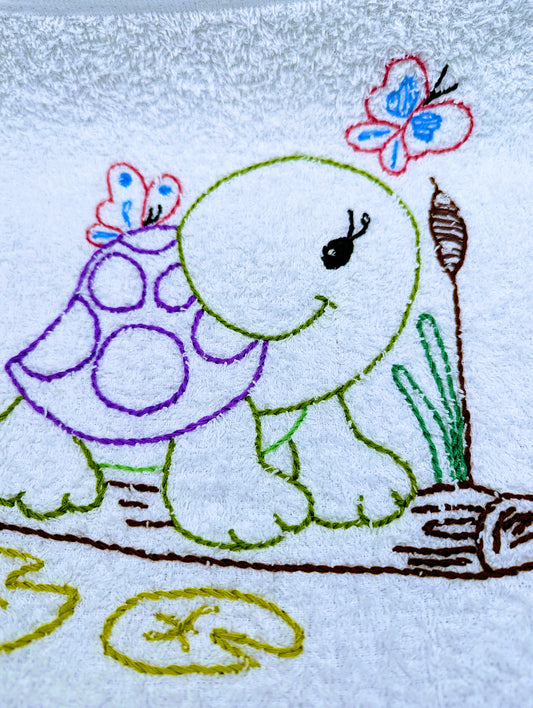 Hand Towel - Cute Turtle