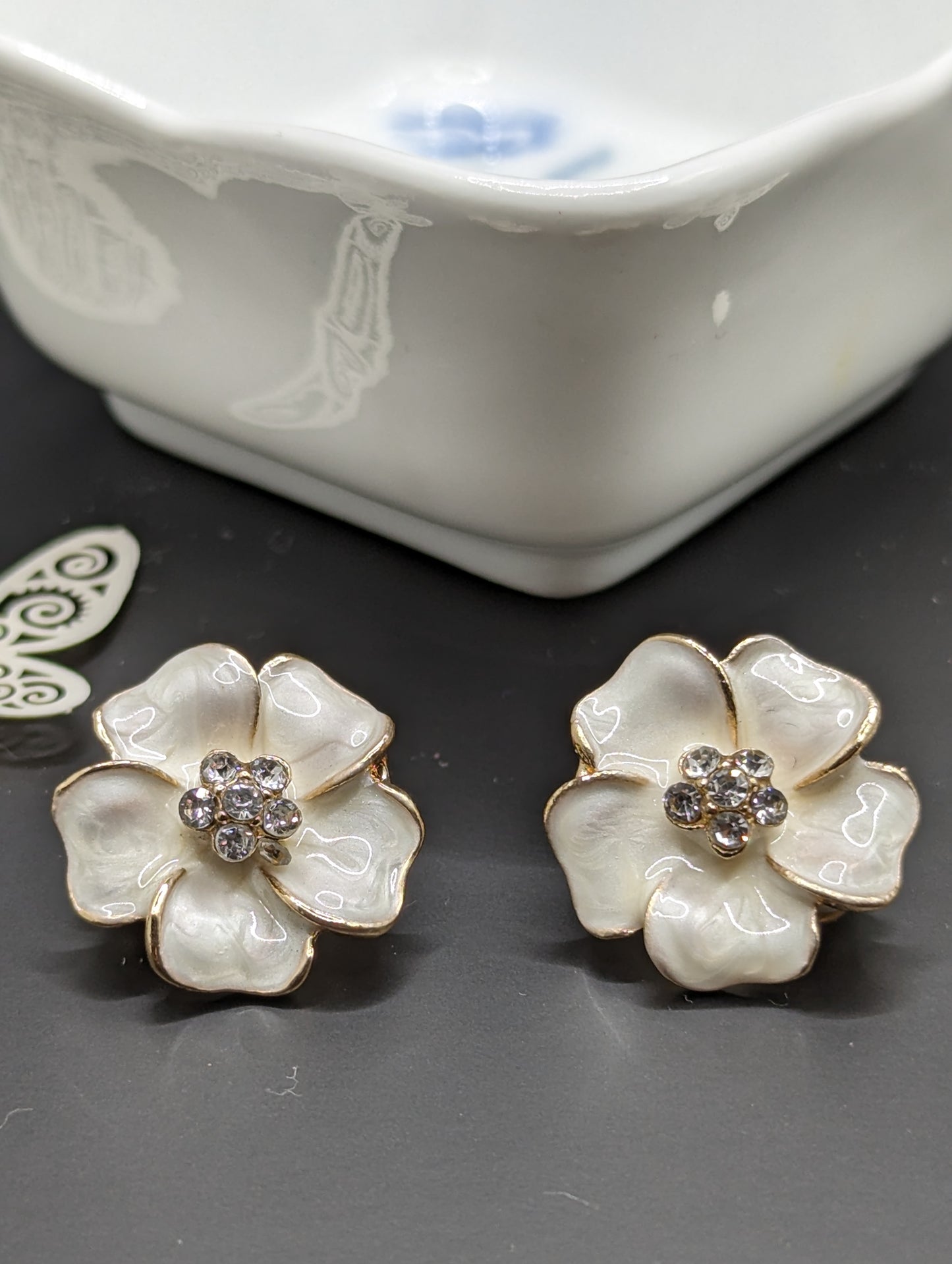 Pansies Flowers Earrings