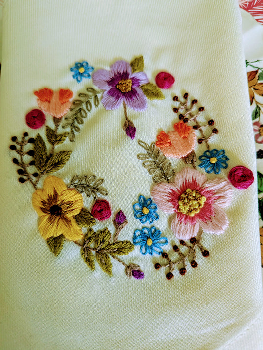 Dinner Napkins - Happy Spring Wreath