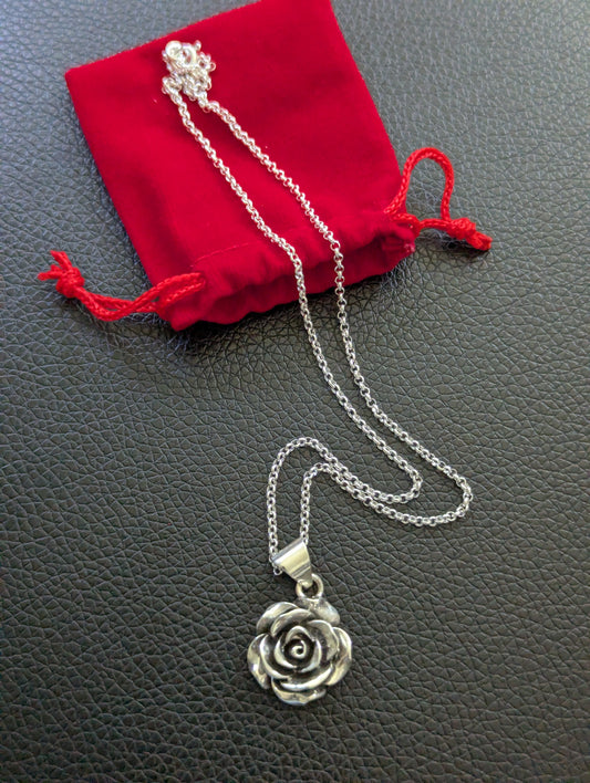 Rose Necklace - Peruvian Silver