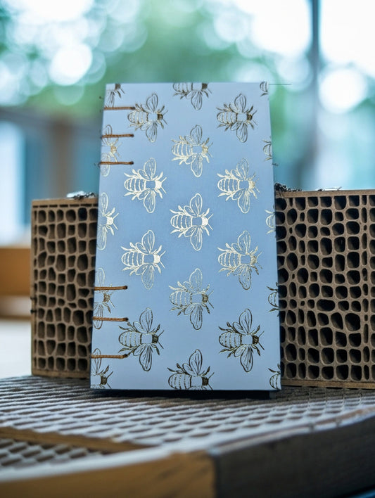 Honey Bees Print - Mini Sketchbook - French Stitch