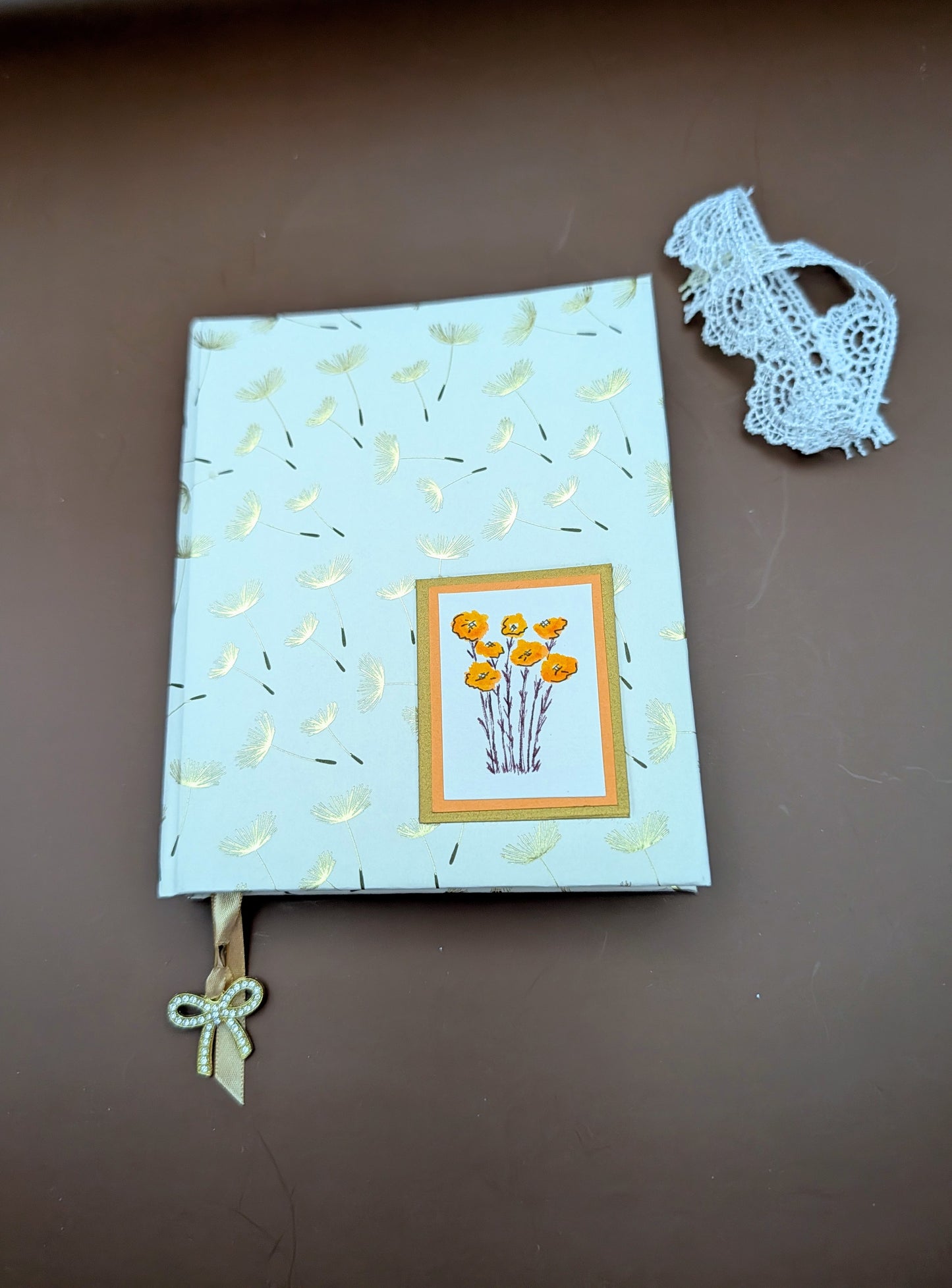 Gold Dandelions - Handmade Hardcover Journal