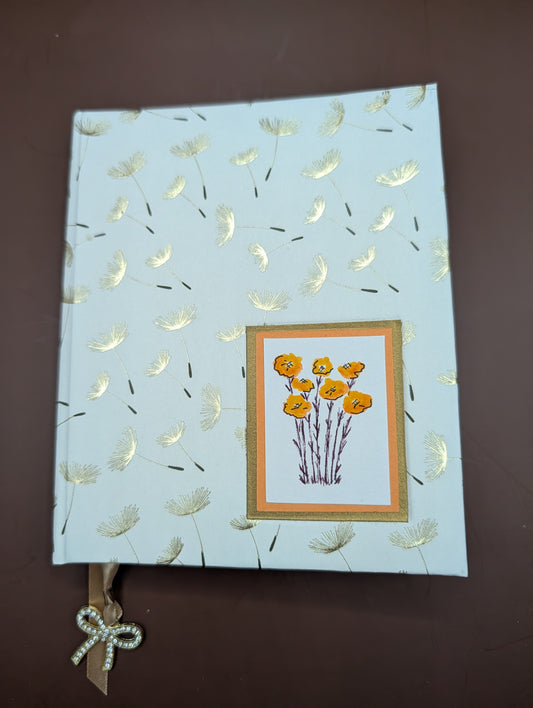 Gold Dandelions - Handmade Hardcover Journal