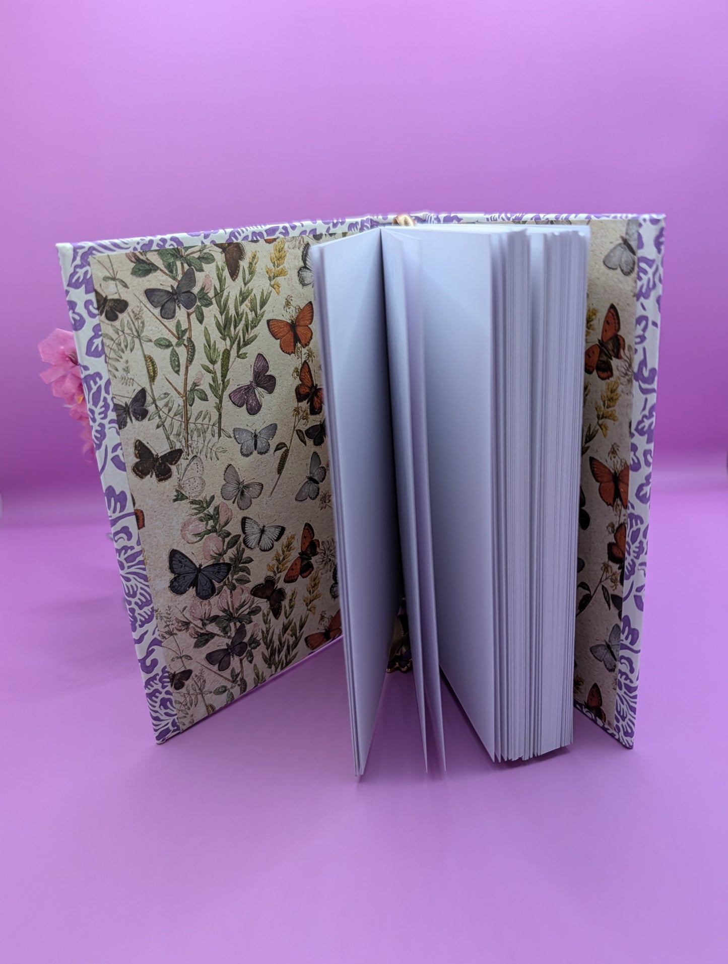 Paper Embossed Flowers- Handmade Hardcover Journal