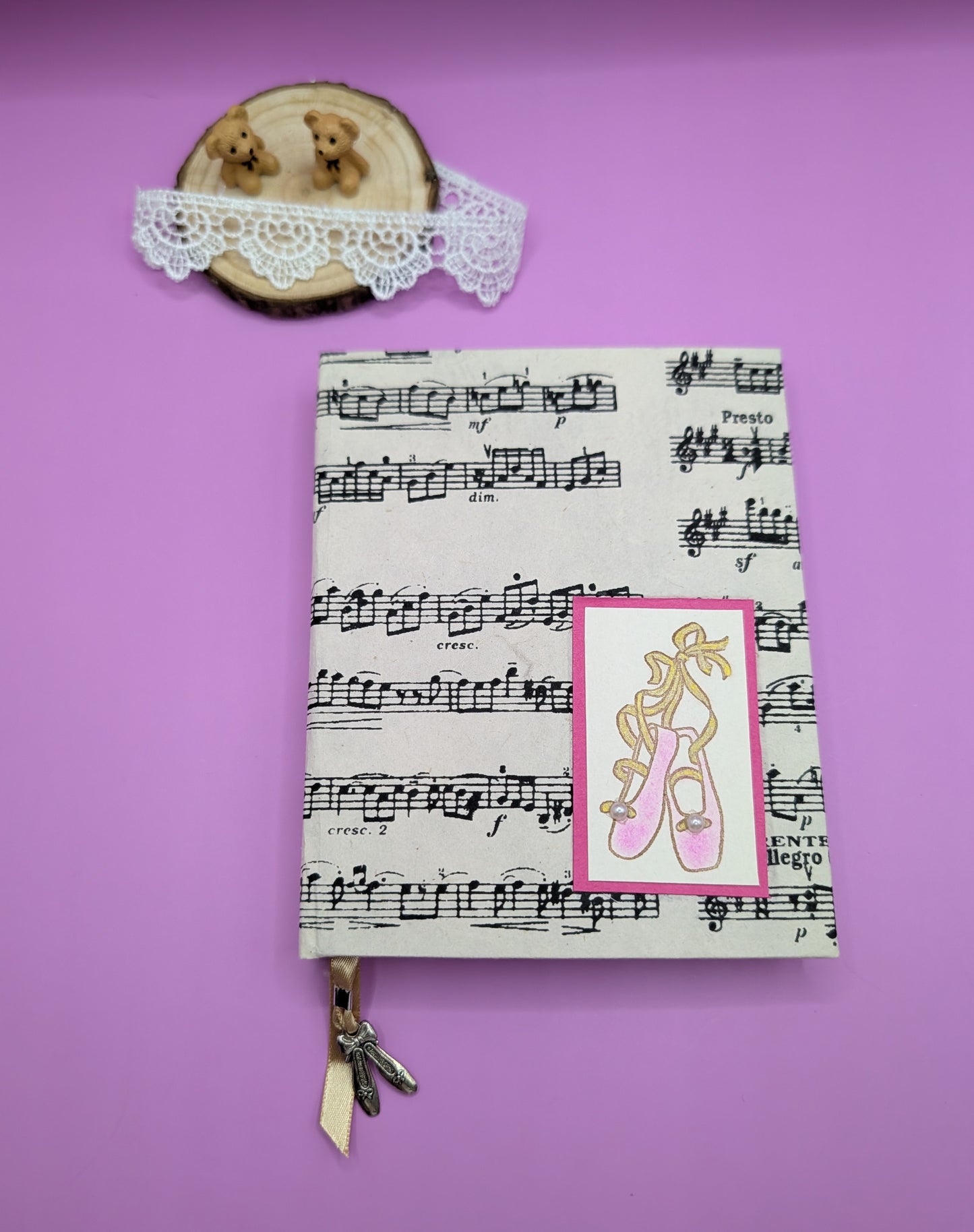 Notes of Melody - Handmade Hardcover Journal