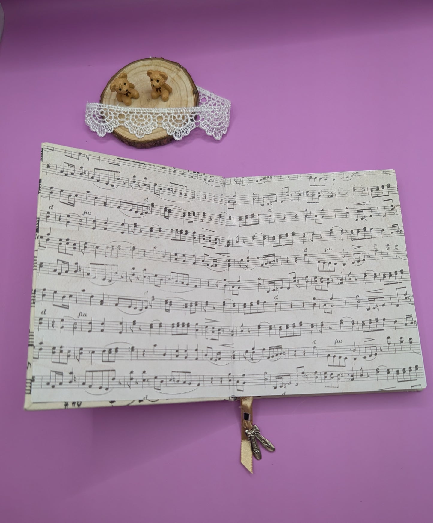 Notes of Melody - Handmade Hardcover Journal