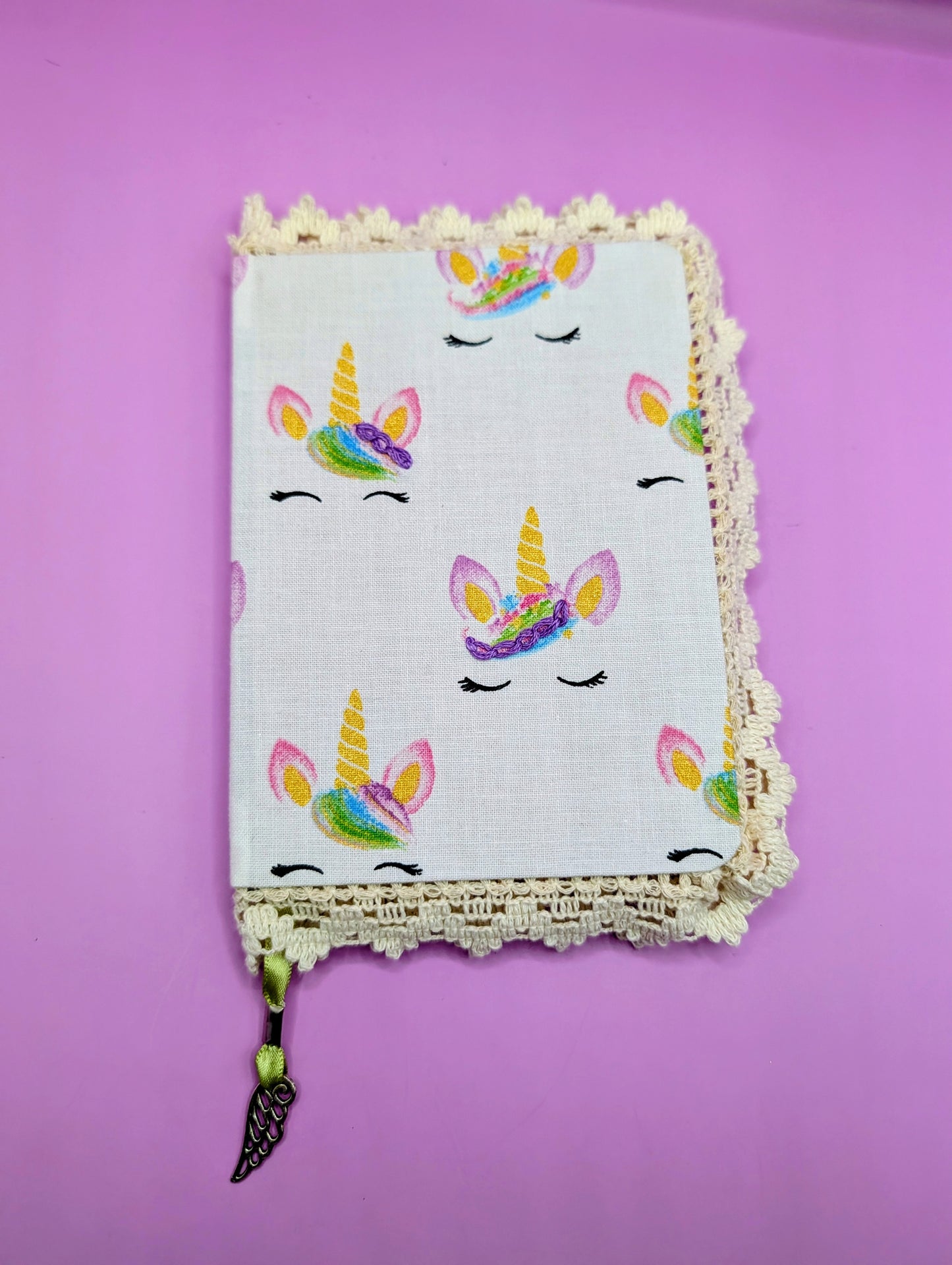Unicorns Smiles - Fabric and Lace Journal