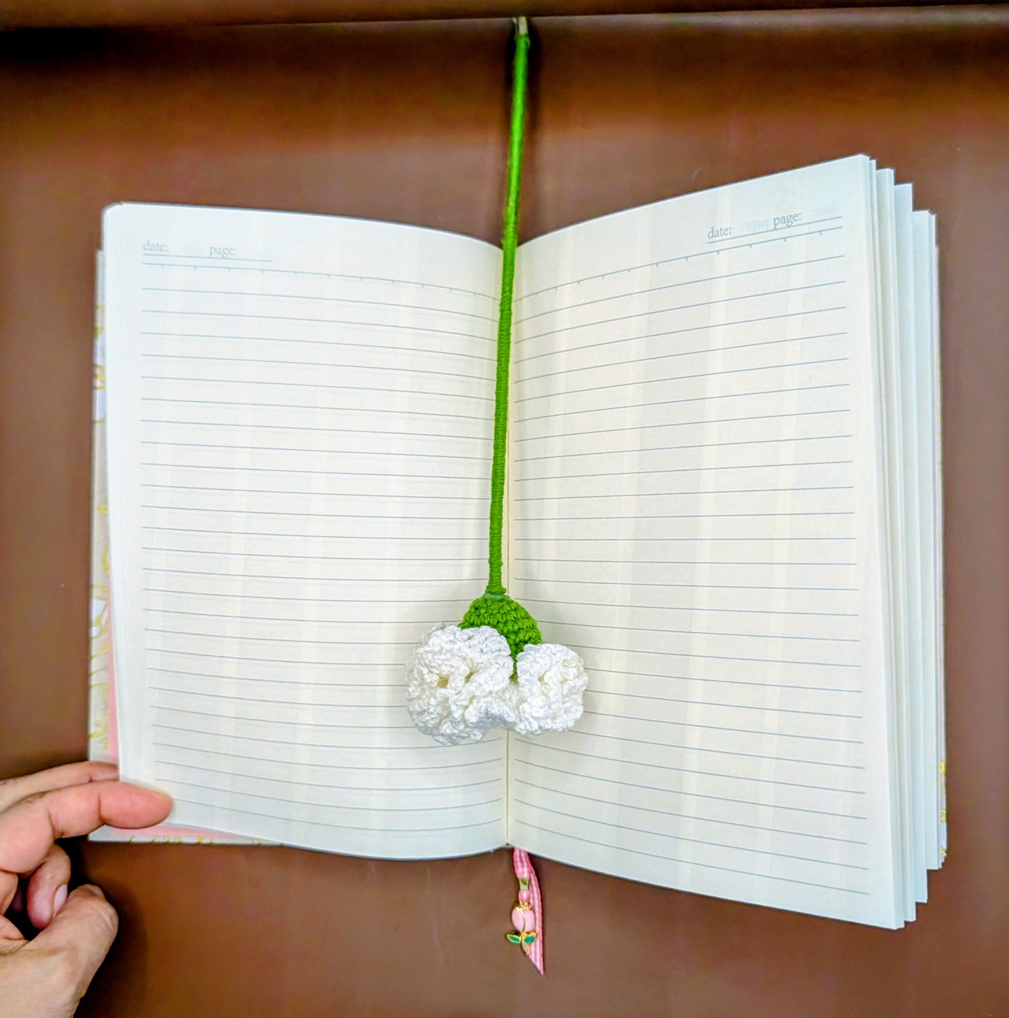 Gold and White Sketch Floral - Handmade Hardcover Journal