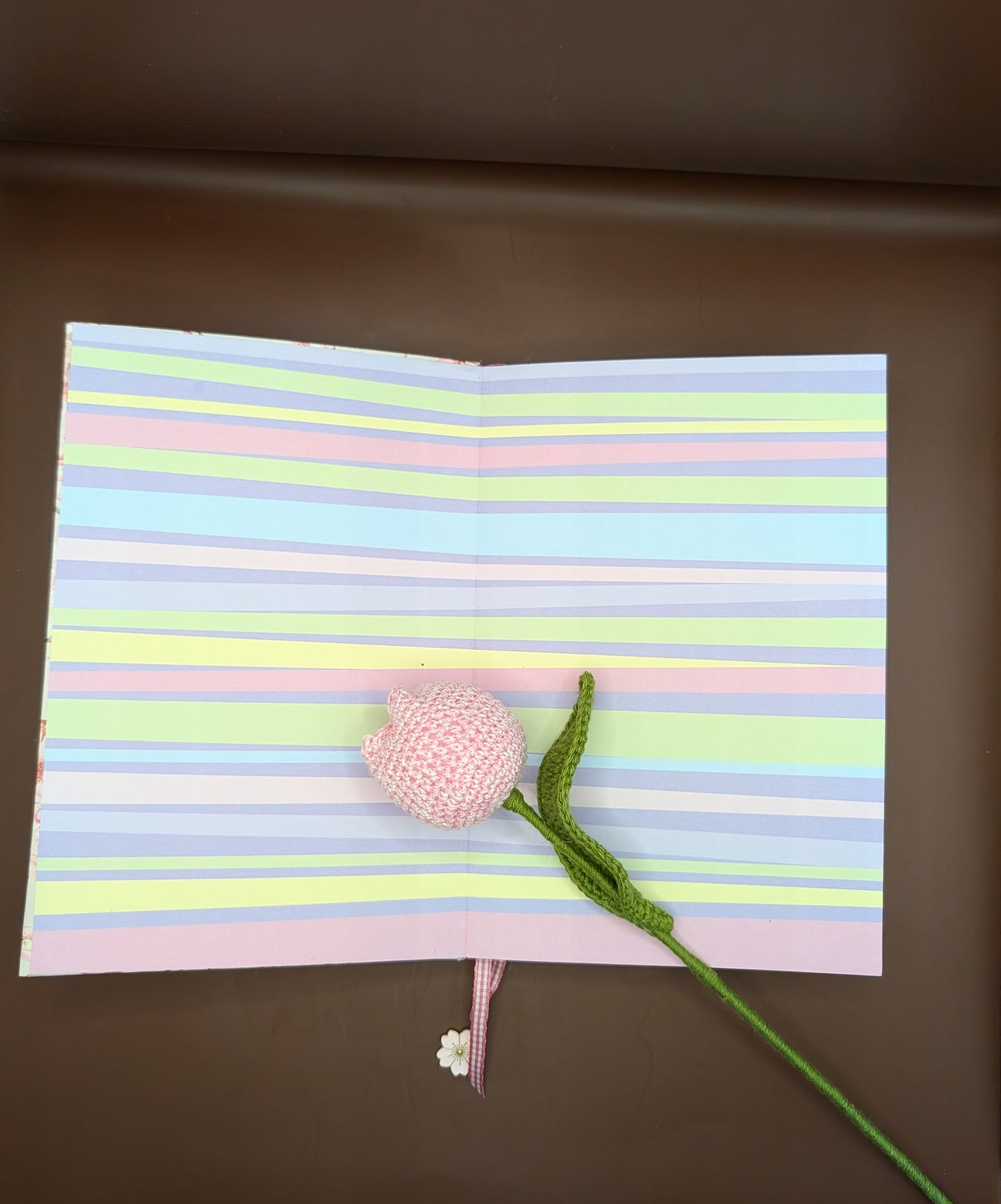 Blossoms with branches on a settle background - Handmade Hardcover Journal