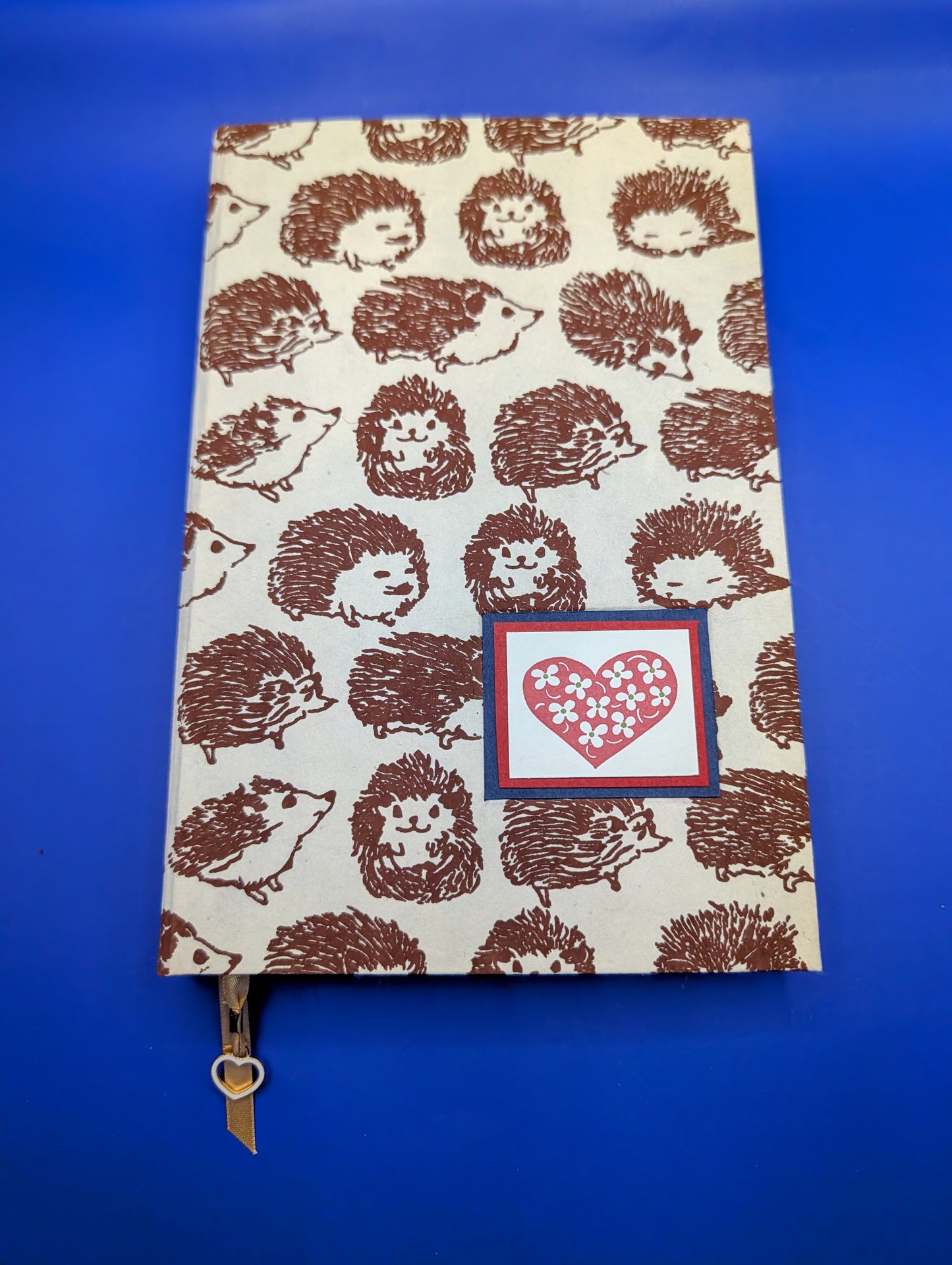 Cute Hedgehog Pattern - Handmade Hardcover Journal