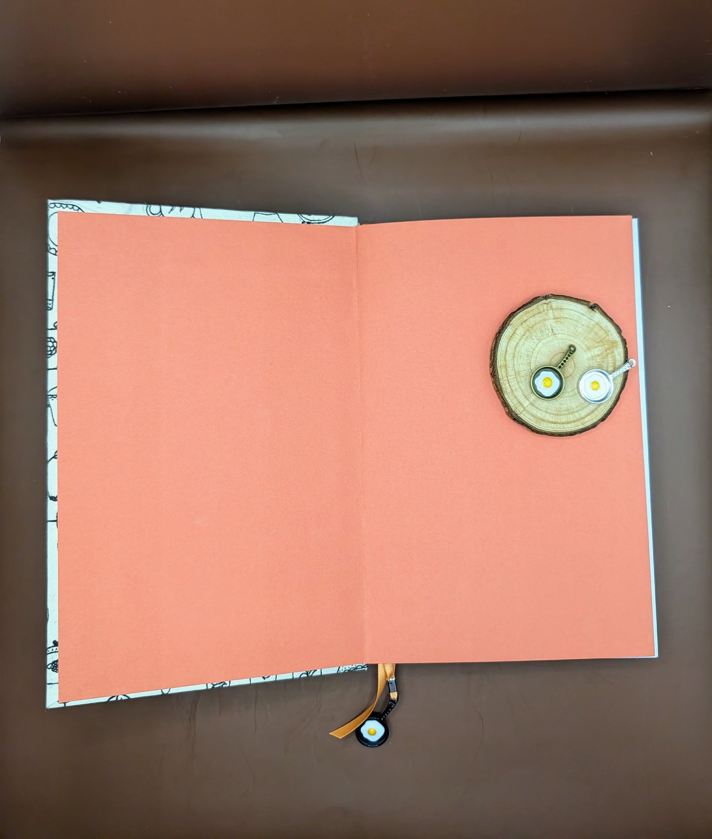 Utensil print with a cute image of tomatoes on the front cover- Handmade Hardcover Journal