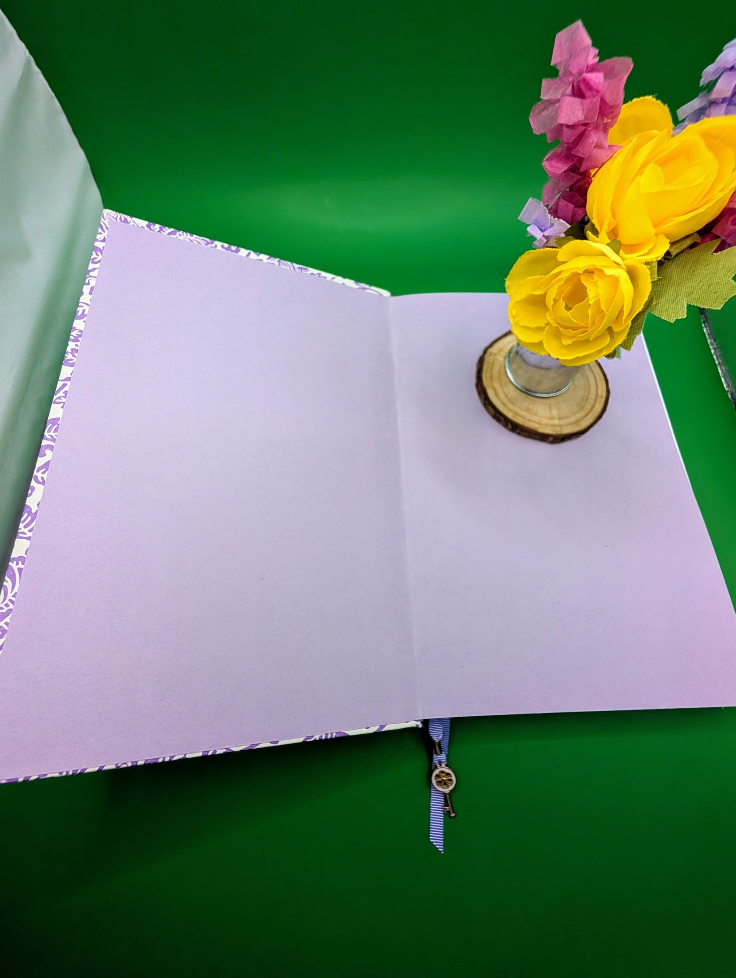 Paper Embossed Flowers- Handmade Hardcover Journal