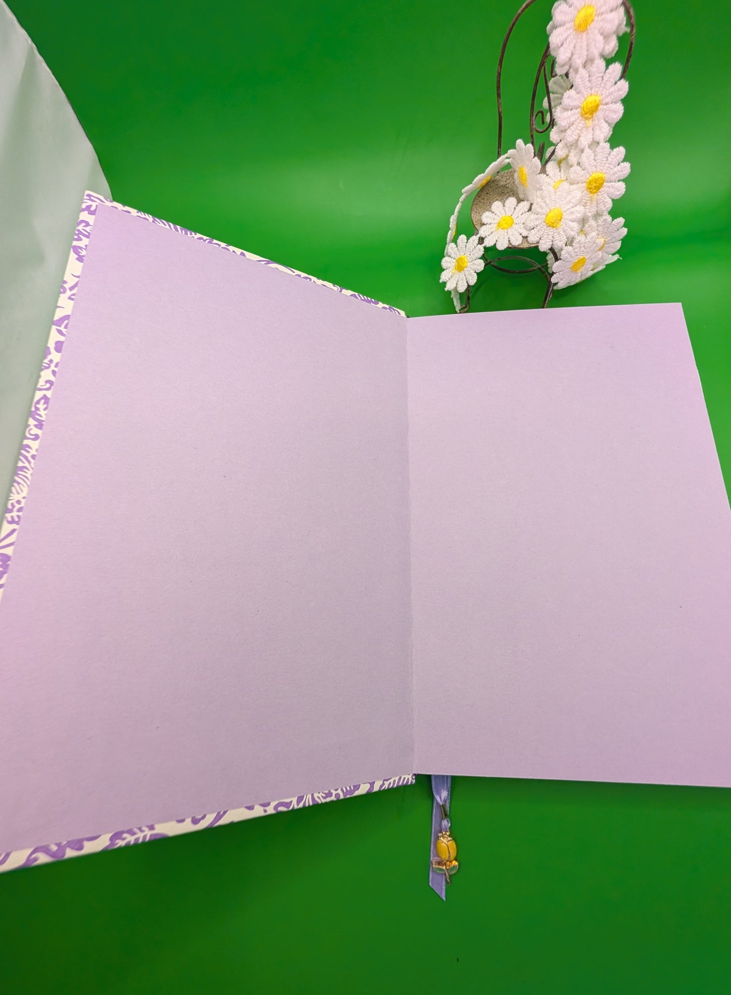 Paper Embossed Flowers- Handmade Hardcover Journal
