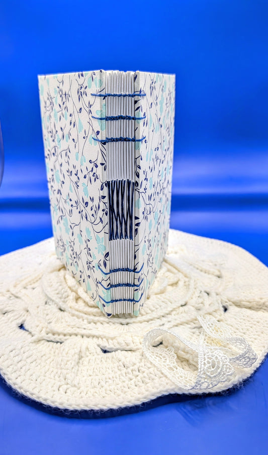 Blue Flowers - Coptic Binding Sketch Book