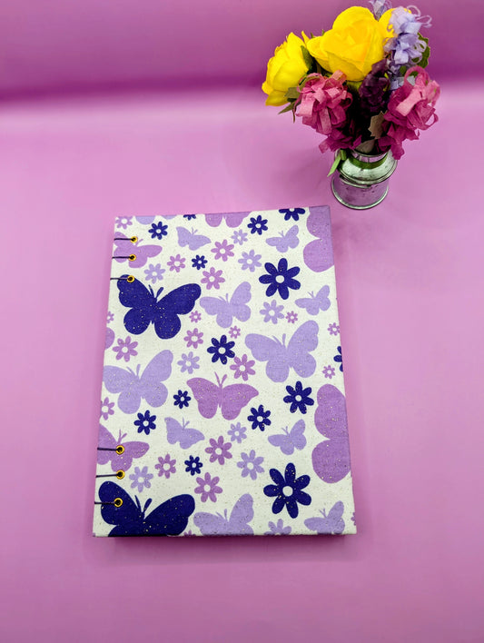 Blutterflies and Flowers  - Coptic Binding Sketch Book