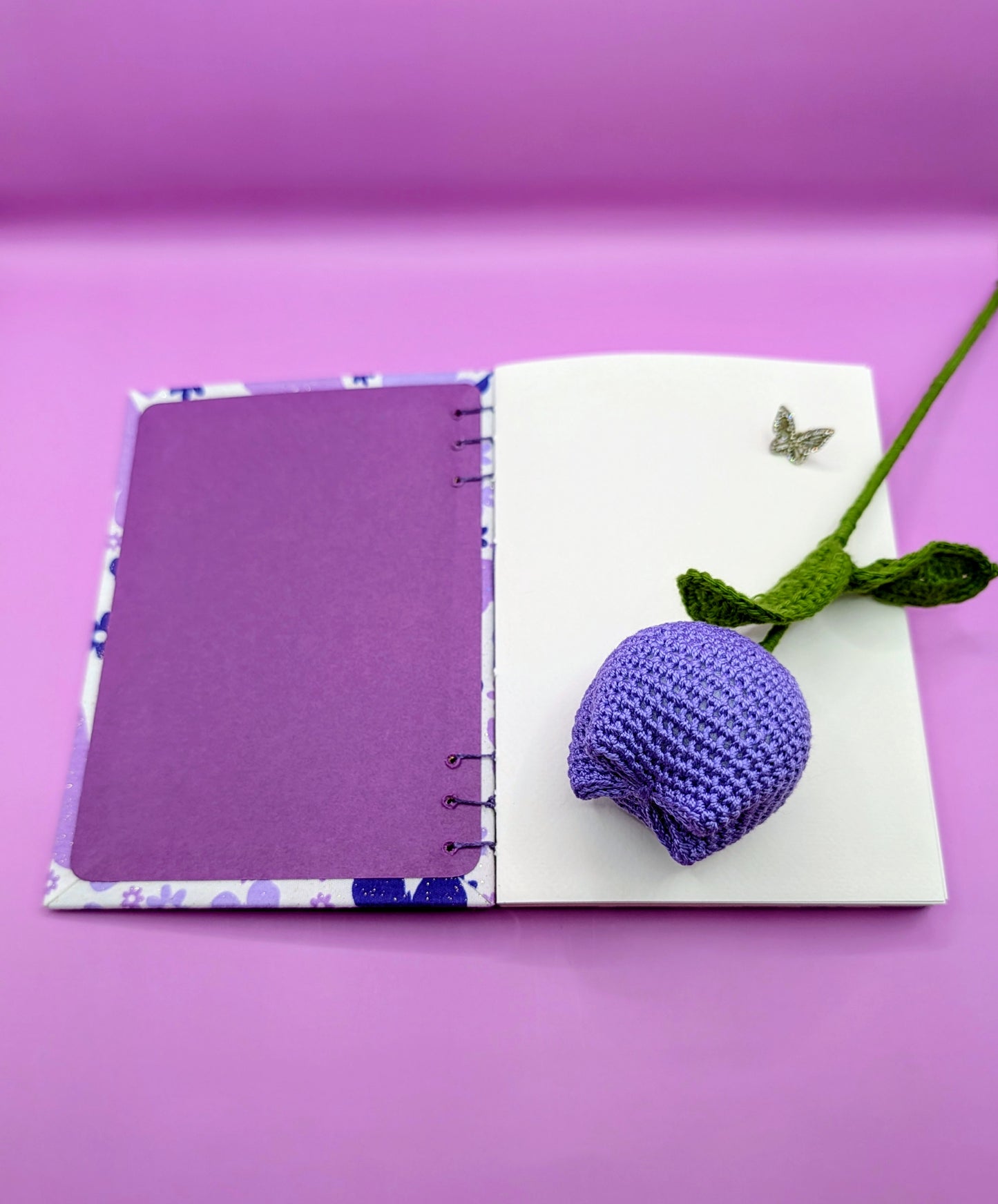 Blutterflies and Flowers  - Coptic Binding Sketch Book