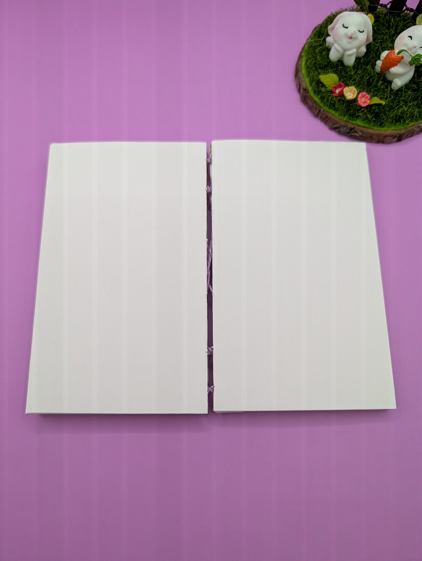 Purple Flowers on Branches Pattern - Mini Sketchbook - French Stitch
