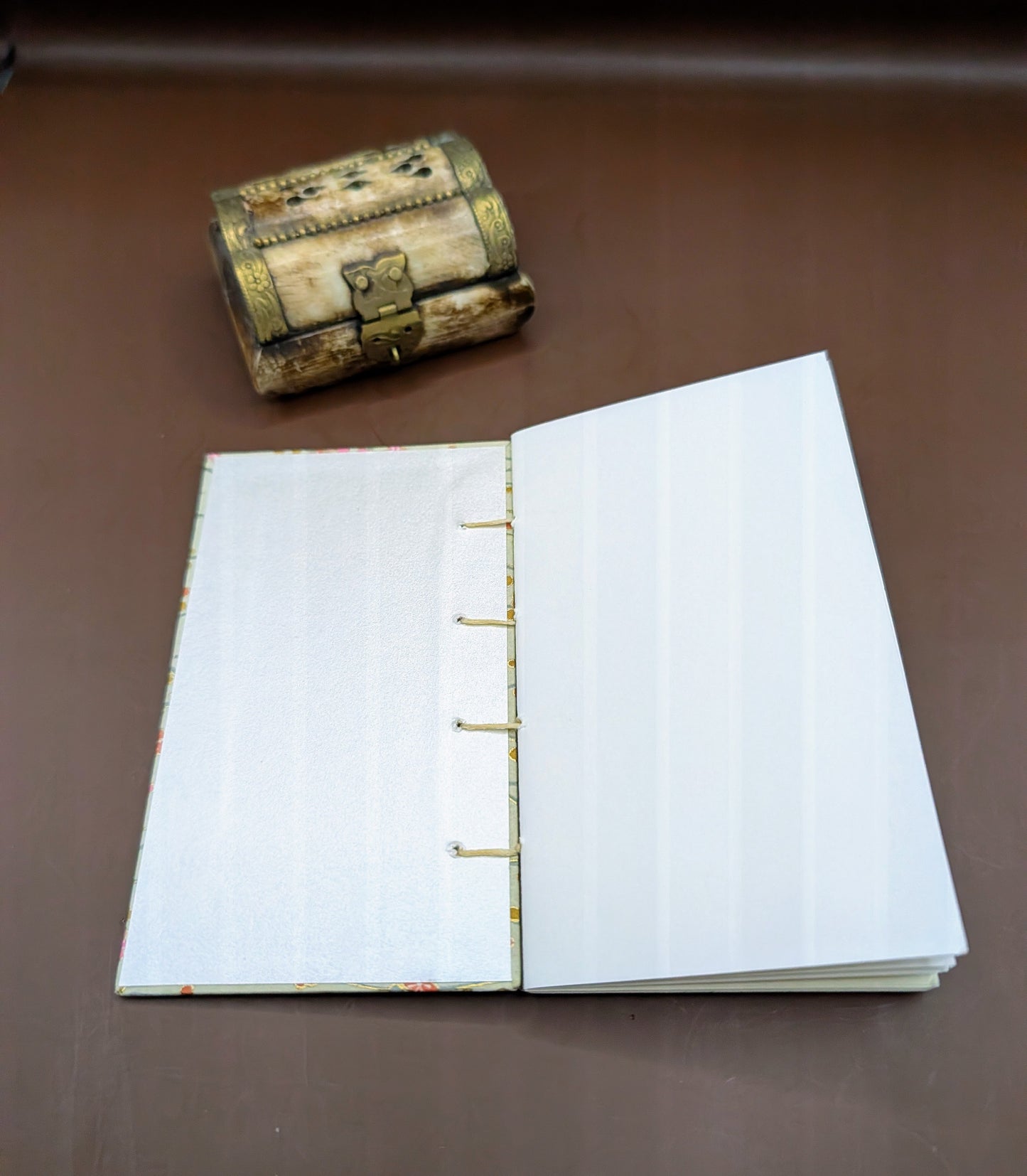 Mini Blossoms in Strawberry and Rose colors with gold accented - Mini Sketchbook - French Stitch