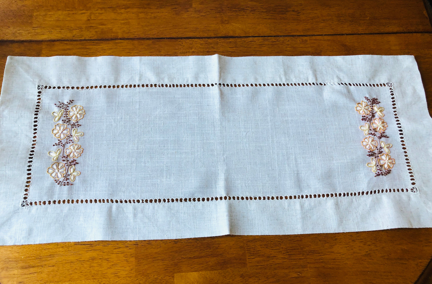 Small Table Runner - Floral and Vines