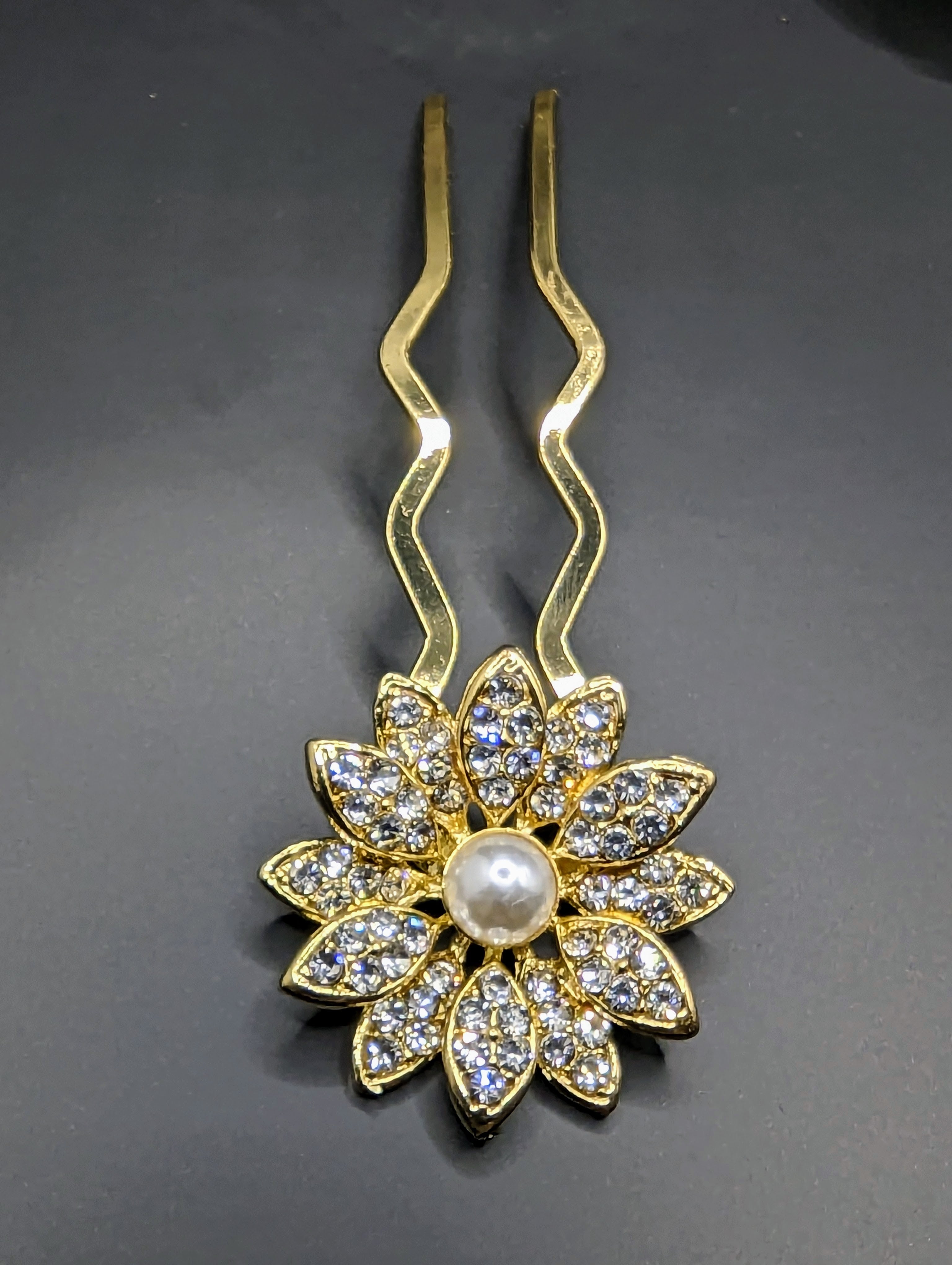 Traditional Hair Jewellery Amboda Veni Hair Accessories Hair Pin (Gold)