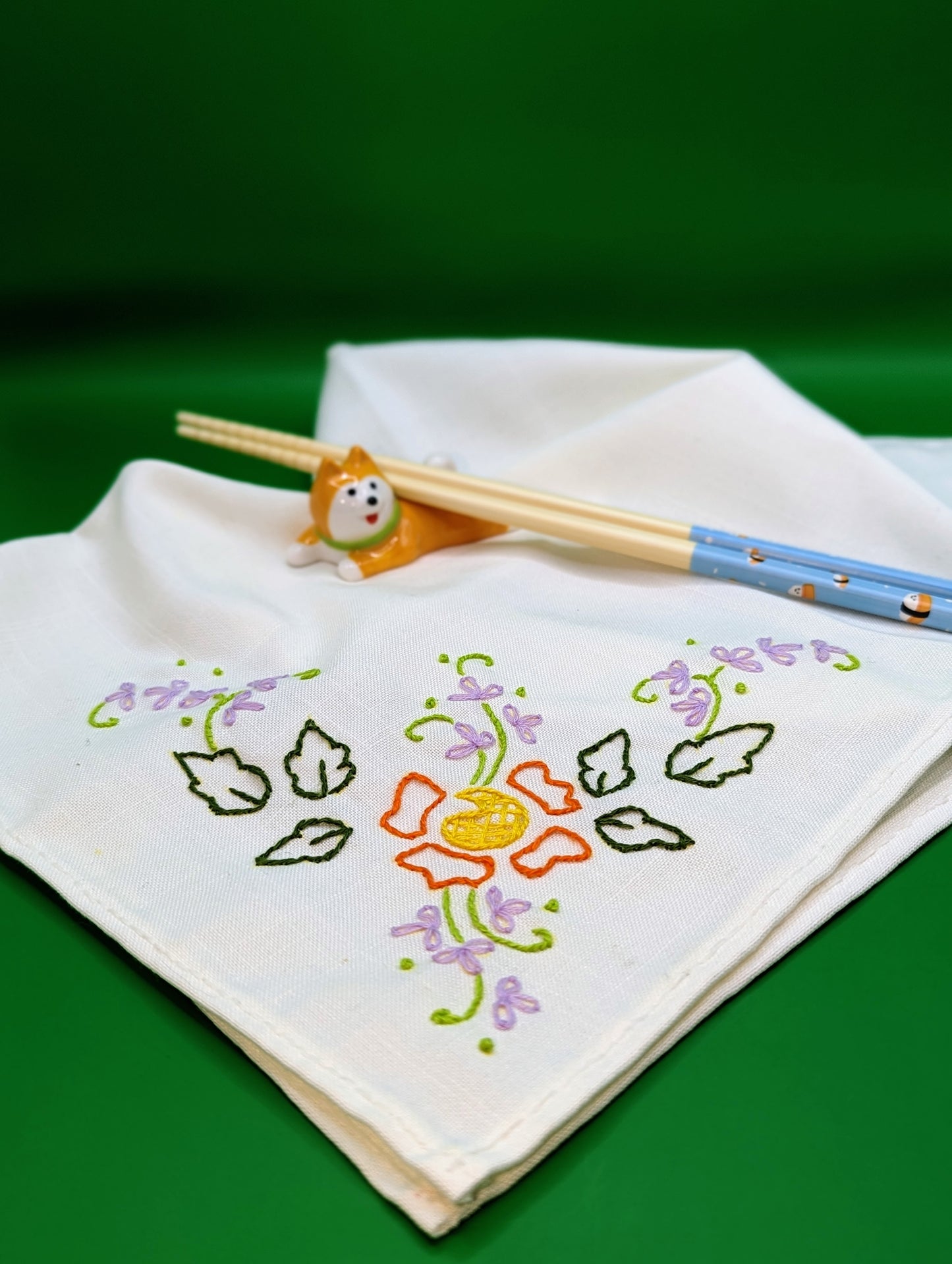 Dinner Napkins - Flowers Garden Pattern