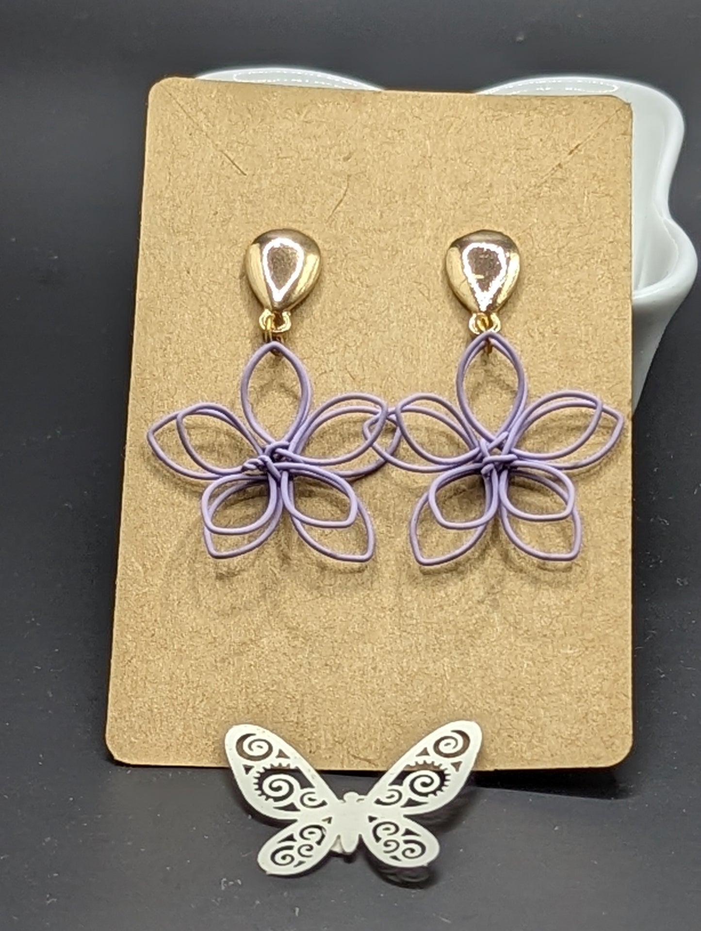 Lavender Flower Earrings